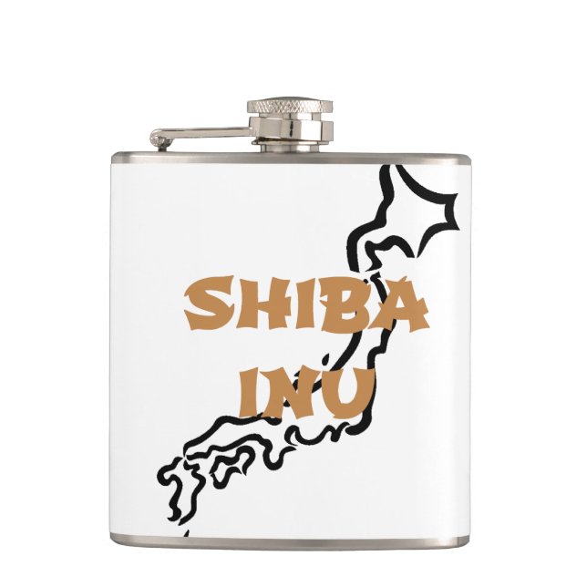 Petaca esquema shiba inu japón (Anverso)