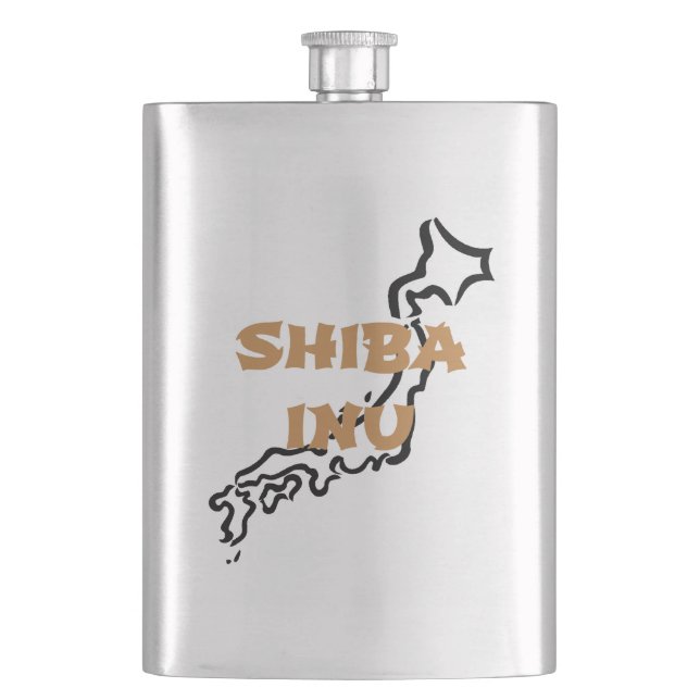 Petaca esquema shiba inu japón (Anverso)