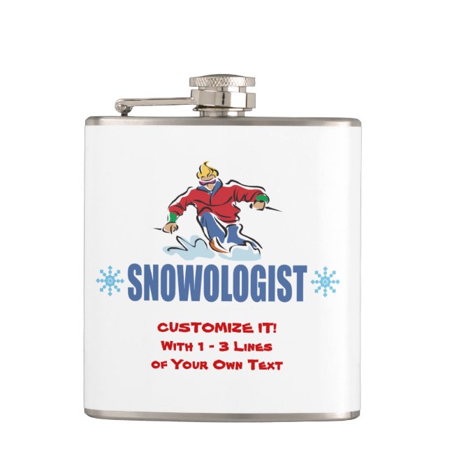 Petaca Esquí de nieve personalizado (Anverso)
