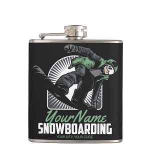 Petaca Esquí de nieve personalizado Tabla de nieve Shredd