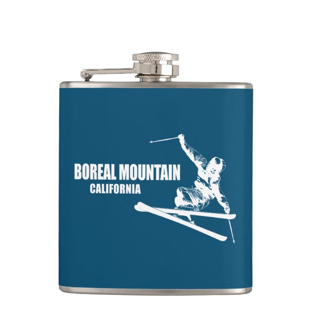 Petaca Esquiador de Boreal Mountain California (Anverso)