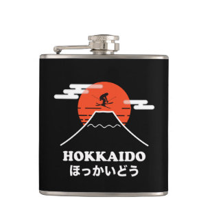 Petaca Esquiador profesional, esquí snowboard, japonés