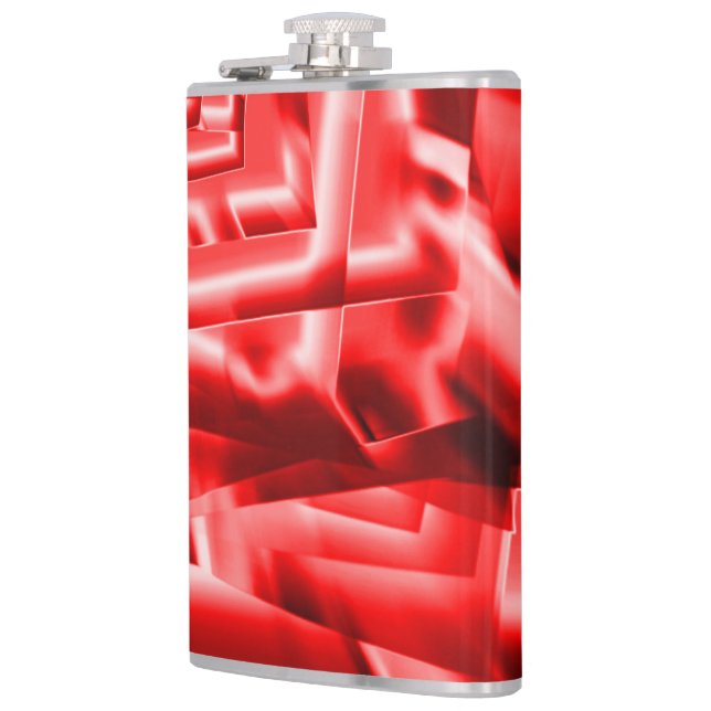 Petaca Esquina de cuadrados inclinados, rojo brillante a  (Izquierda)