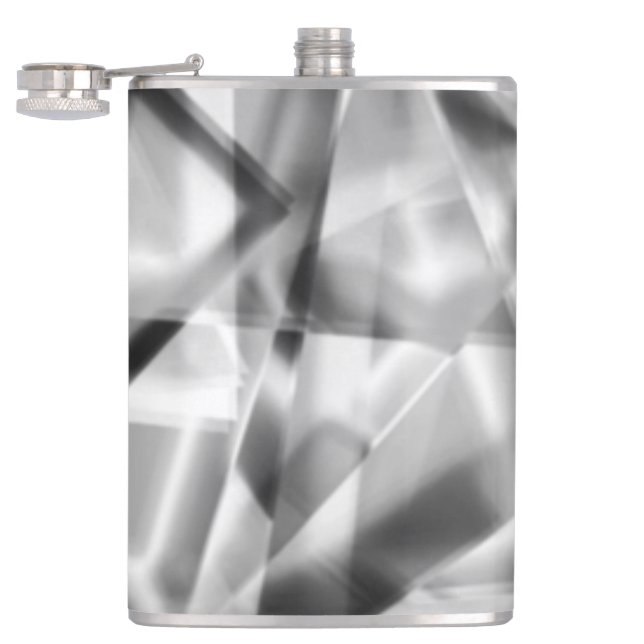 Petaca Esquina de piezas cuadradas de acrílico, de gris a (Abierto)