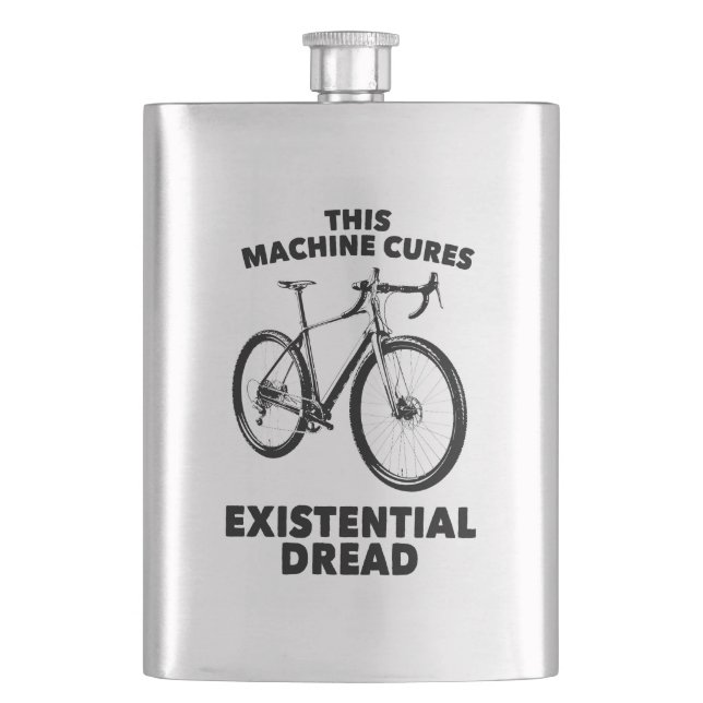Petaca Esta máquina cura la bicicleta de hilo existencial (Anverso)