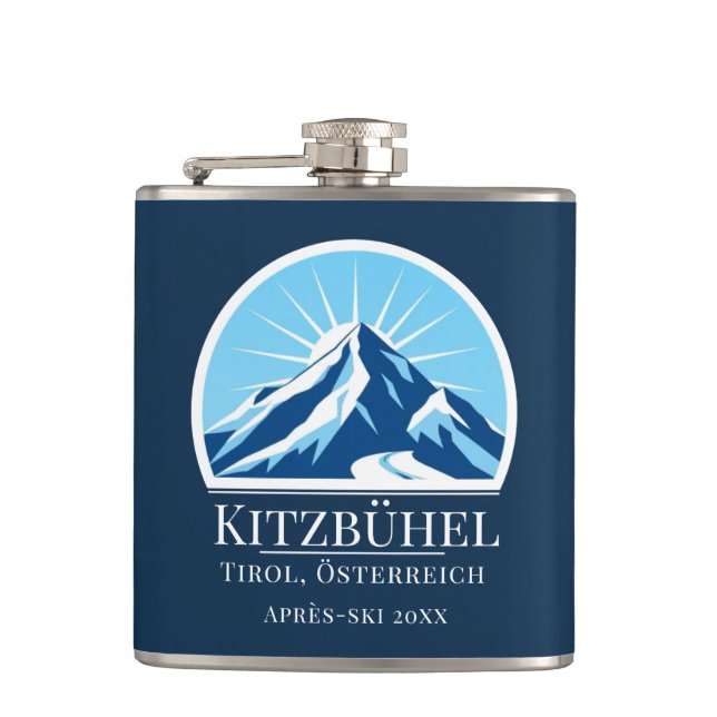 Petaca Estación de esquí de Kitzbühel Kirchberg Austria (Anverso)