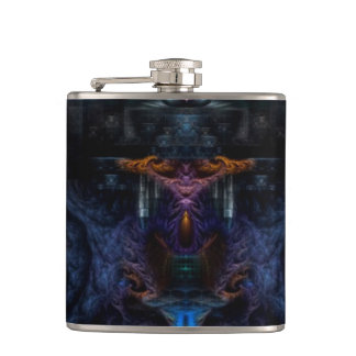 Petaca Estación Espacial Ansarious Fractal Art Flask