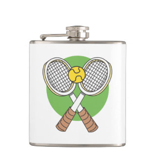 Petaca Estafas y bola de tenis