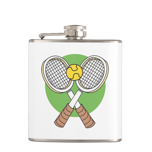 Petaca Estafas y bola de tenis (Anverso)