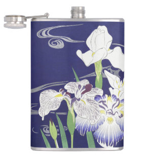 Petaca Estampa de Arte de Iris Japonés Antiguo de Kogyo T