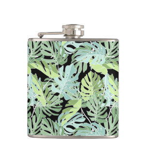 Petaca Estampado de flores de la selva