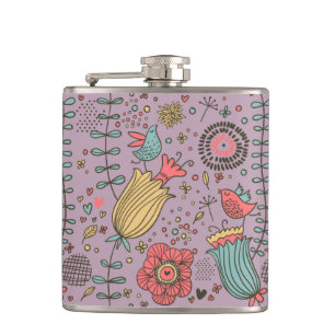 Petaca Estampado de flores elegante con las flores