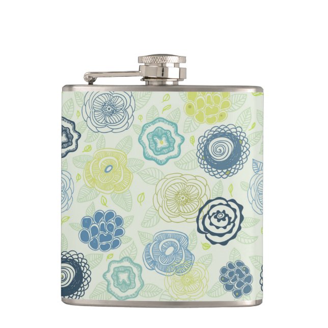 Petaca Estampado de flores elegante con las flores lindas (Anverso)
