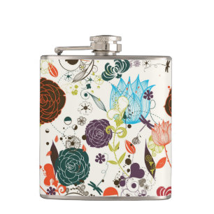 Petaca Estampado de flores retro 2