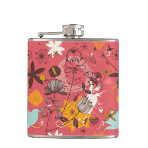 Petaca Estampado de flores retro 7
