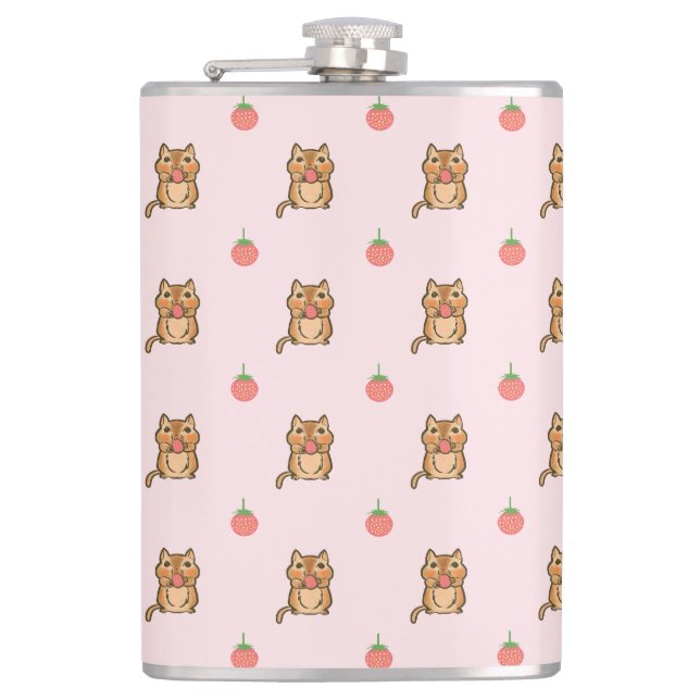 Petaca estampado de fresa y de trigo (Anverso)