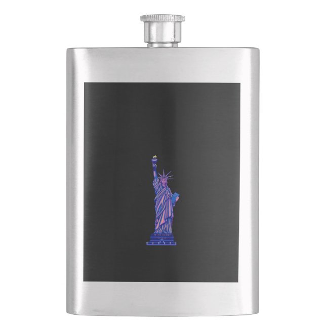 Petaca Estatua de la Libertad-Monasterio de Nueva York- (Anverso)