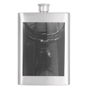 Petaca Estatua del Atlas de rockefeller de New York de lo