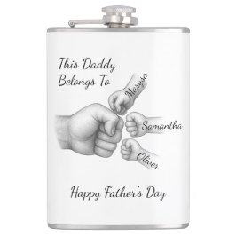 Petaca Este papá pertenece a - Regalo con nombres de niño