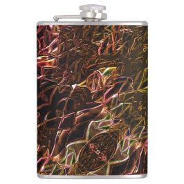 Petaca Estilo de espejado de neón marrón claro con líneas