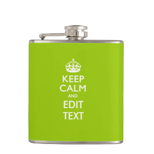 Petaca Estilo Verde Android Mantenga la calma y el texto