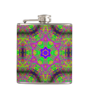 Petaca estrella azul groovy de seis puntos