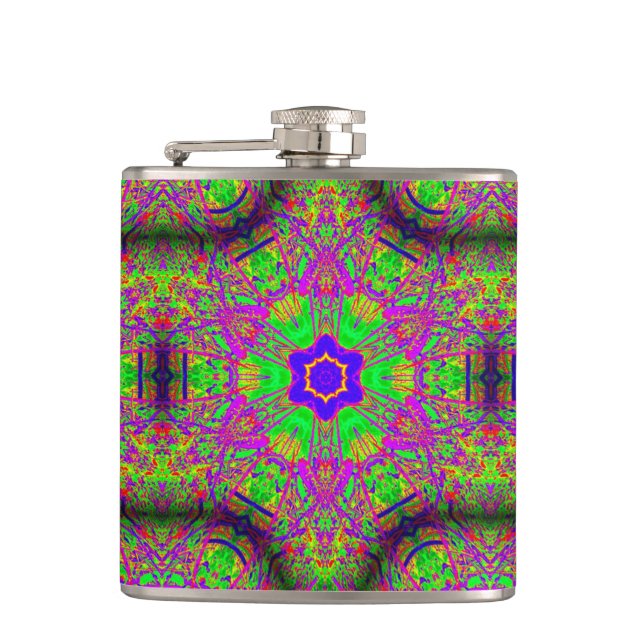 Petaca estrella azul groovy de seis puntos (Anverso)