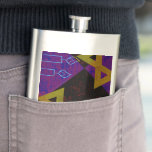 Petaca Estrella feliz de Hanukkah de David menorah de Sli<br><div class="desc">Estrella feliz de Hanukkah de David menorah Dreidel Celebración artística Velas Hebreo Judío Chanukah regalos decoraciones Judaísmo cultura religión prácticas religiosas tradiciones diseño geométrico simbólico profundidad de contraste simetría de orden</div>