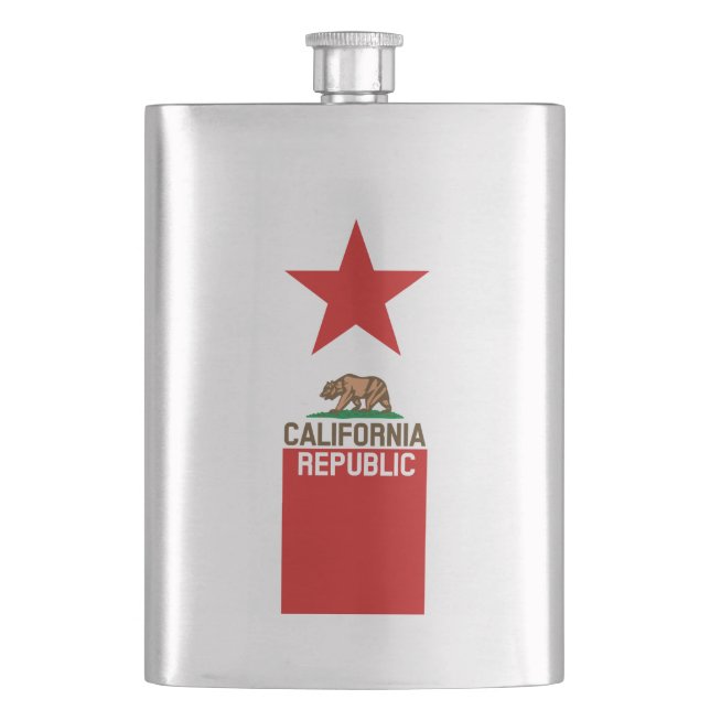 Petaca Estrella roja de la bandera del estado de la (Anverso)