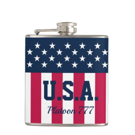 Petaca Estrellas y rayas azul blanco rojo