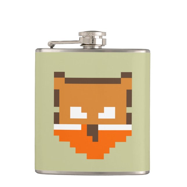 Petaca Estuche para iPhone Funda-Mate de zorro pixelado l (Anverso)