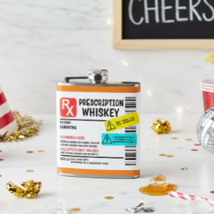 Petaca Etiqueta de advertencia de Personalizado de Whiske