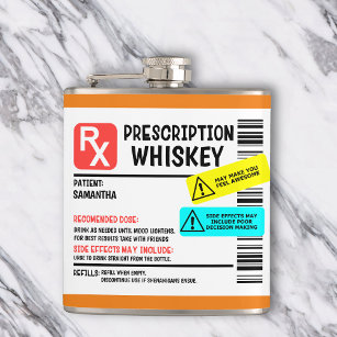 Petaca Etiqueta de advertencia de Personalizado de Whiske