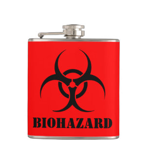Petaca Etiqueta de advertencia de símbolo BIOHAZARD Props