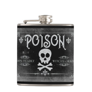 Petaca Etiqueta de envenenamiento