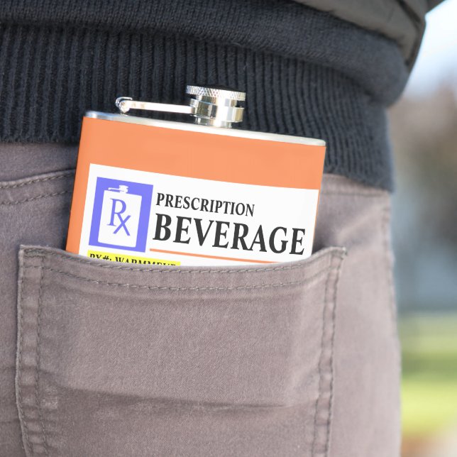 Petaca Etiqueta de receta divertida para bebida (In Situ)