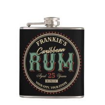 Etiqueta personalizada del frasco de alcohol de ro