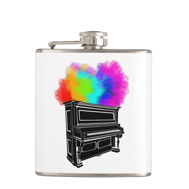 Petaca Explosión De Piano De Color (Anverso)