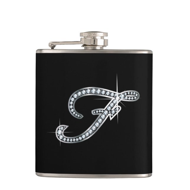 Petaca F Script "Diamond Bling" Flask (Anverso)
