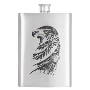Petaca Falcon Wild Animal Nature Ilustracion Tattoo