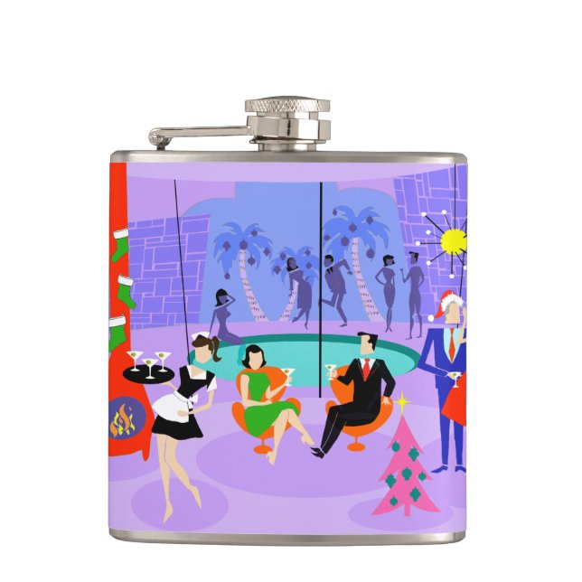 Petaca Falso Fiesta Navidades trópicos retro (Anverso)