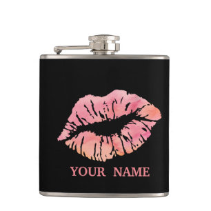 Petaca Falsos labios del confeti del Relieve metalizado