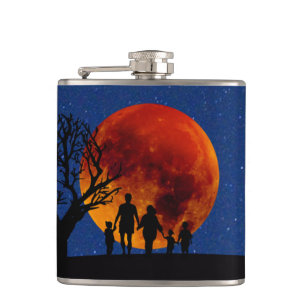 Petaca Familia Eclipse Lunar de Luna de Sangre