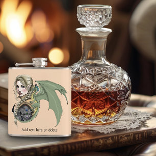 Petaca Fantasía de Elf Warrior Dragon