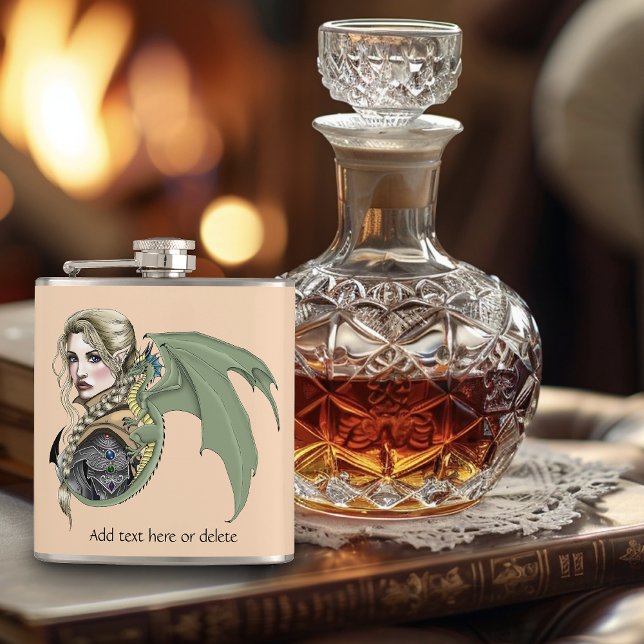 Petaca Fantasía de Elf Warrior Dragon (Subido por el creador)