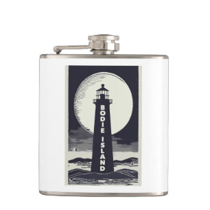 Petaca Faro de la isla Bodie Luna de Carolina del Norte