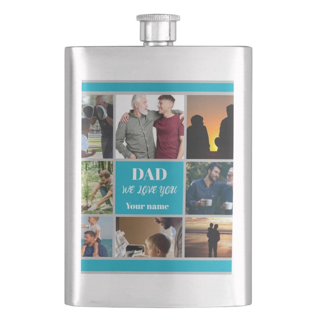 Petaca Father’s Day Gift for Dad | Custom Photo & Name (Anverso)