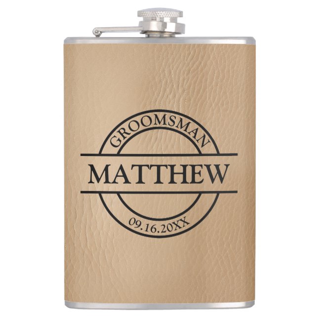 Petaca Faux Leather Vinyl Wrapl Flask (Anverso)