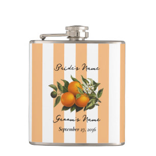 Petaca Favor de boda de naranja cítrica mediterránea ital