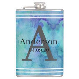 Petaca Fecha inicial del apellido del tinte del matraz pe